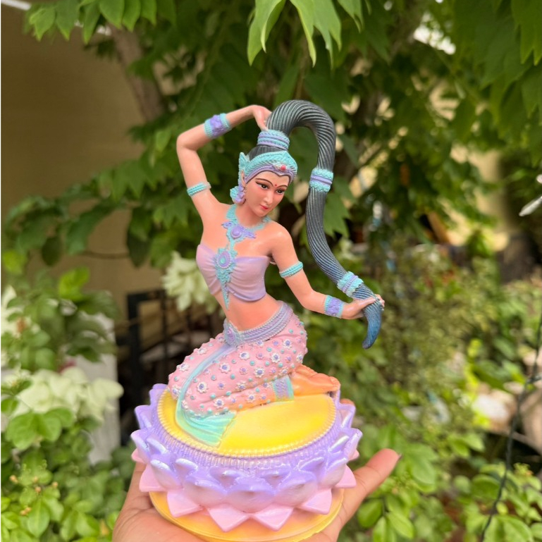 พระแม่ธรณี บีบมวยผม ลงสีพาสเทล เรียกทรัพย์ ค้าขายดี ปกปักรักษาทรัพย์ไม่ให้รั่วไหล