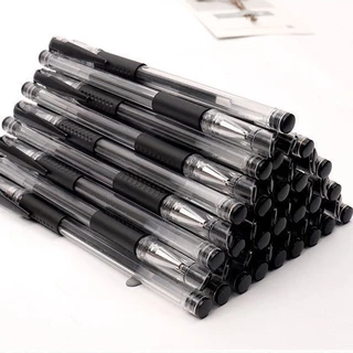 แพ็ค 10 ชิ้น ปากกาเจล หัวปกติ/หัวเข็ม 0.5mm สีน้ำเงิน แดง ดำ