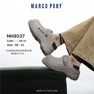Marco Pony รองเท้าแตะผู้หญิง รองเท้าหัวโตแบบสวม มีสายรัดส้น EVA ใส่สบาย สำหรับผู้หญิง MH9037