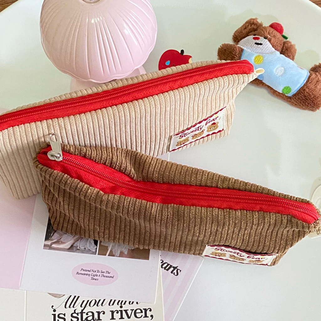 กระเป๋าดินสอ ป้ายลายหมีสุดน่ารัก ใส่เครื่องเขียน รุ่น Sweety bear    flure.bags ราคา ถูกที่สุด ดีลบีเคเค แกลเลอรีภาพที่ 5