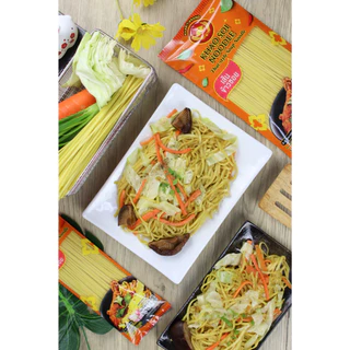 เส้นข้าวซอยเหลือง 500 กรัม ตรากระต่าย - Khao Soi Noodles (Yellow) เส้นเหนียวนุ่ม ไม่ใส่วัตถุกันเสีย สินค้าเจ