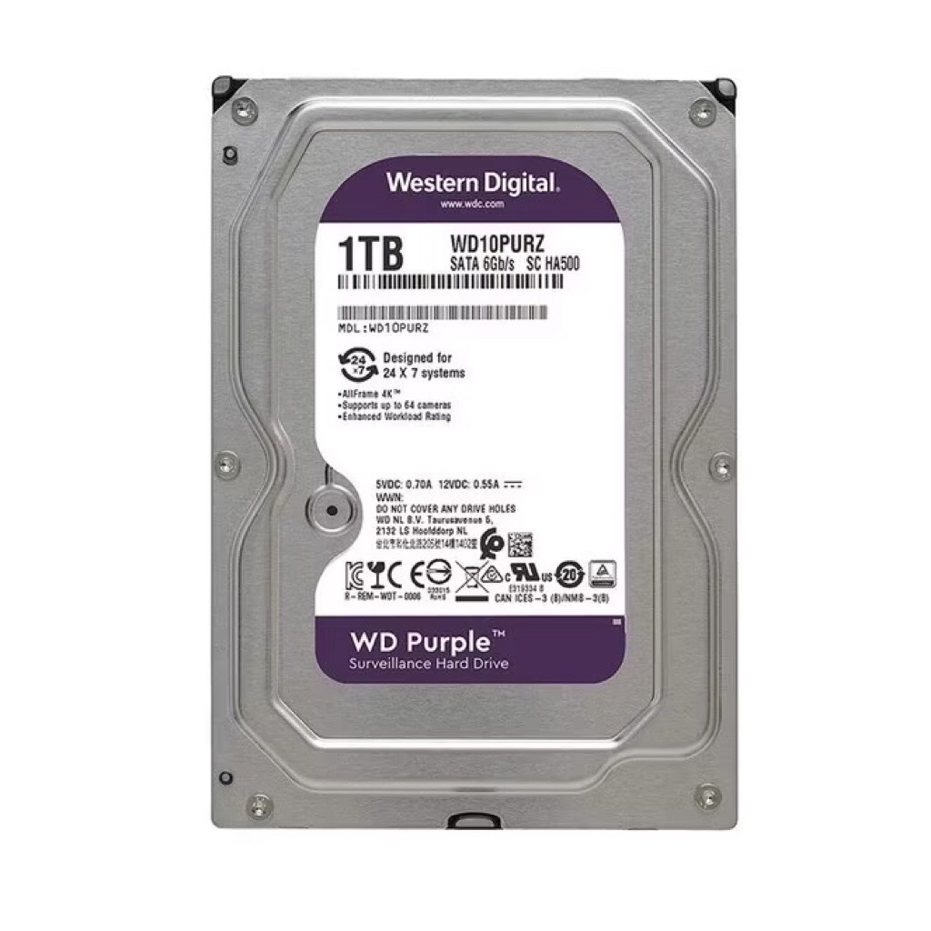 ฮาร์ทดิสก์ บันทึกข้อม(1TB) 1 TB HDD (ฮาร์ดดิสก์) WD BLUE 7200RPM SATA3 (WD10EZEX)