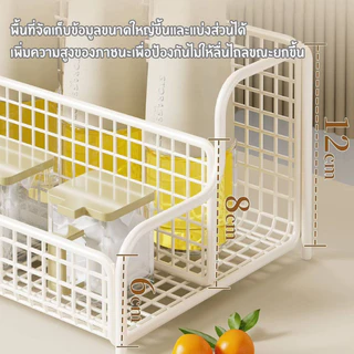 ชั้นวางเครื่องปรุง ชั้นวางของในครัว เหล็กเคลือบกันสนิม ชั้นวางขวดเครื่องปรุง ช่องใหญ่ หยิบ จับ ง่าย