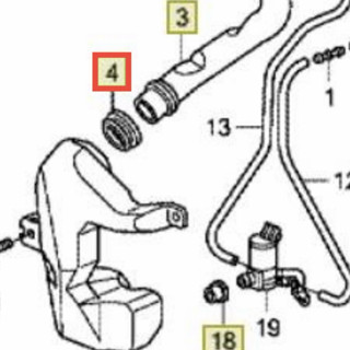 ยางกันรั่วคอถังพักน้ำฉีดกระจก Jazz ge ปี 2008-2012 อะไหล่แท้…