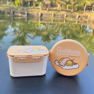 กล่องกลมและกล่องเหลี่ยมลายไม้Gudatama