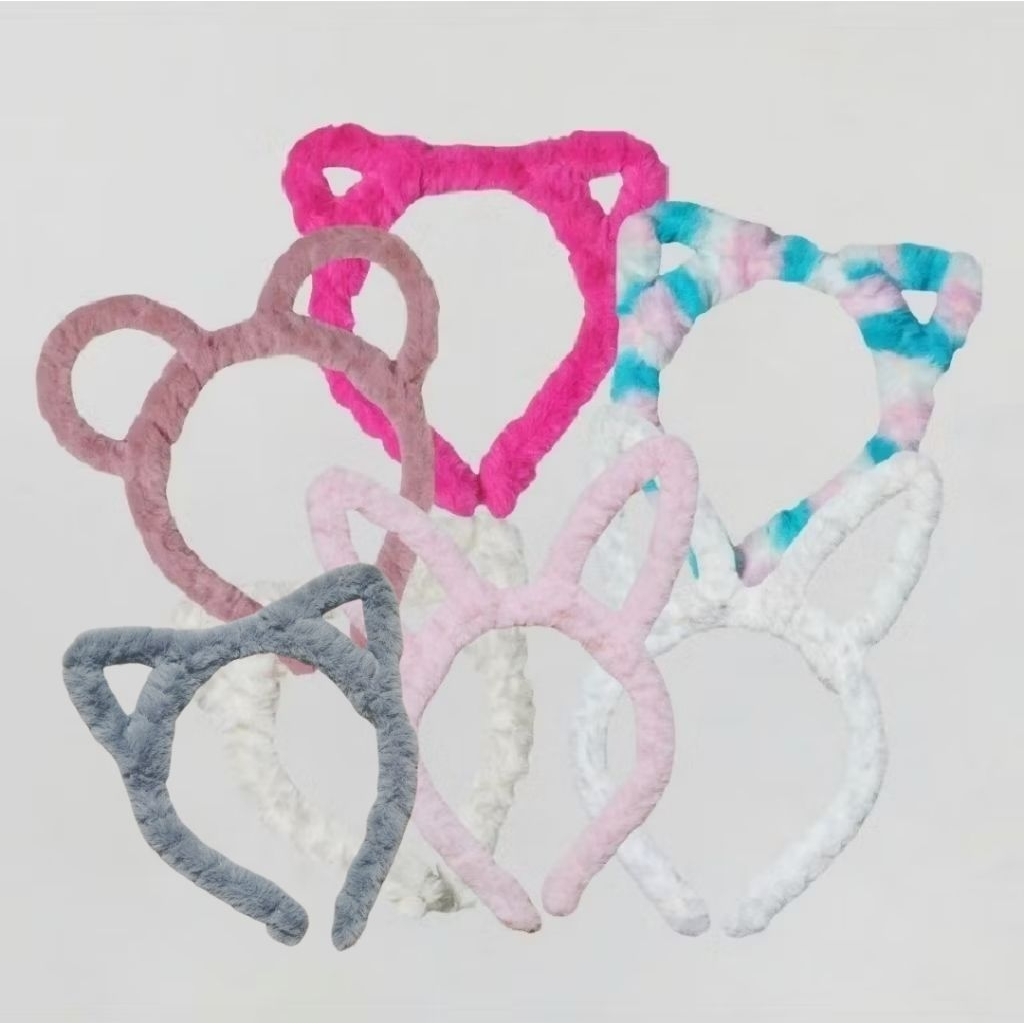 มือหนึ่ง ที่คาดผม ขน ฟู นุ่ม หู สัตว์ต่างๆ สีหวาน น่ารัก แฟชั่นผู้หญิง