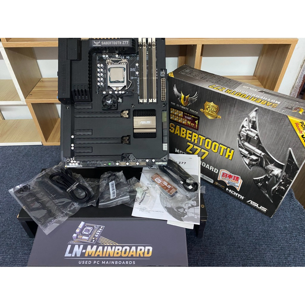 [Mainboard มือสองพร้อม CPU] Asus Sabertooth Z77 LGA1155 + CPU I7 3770