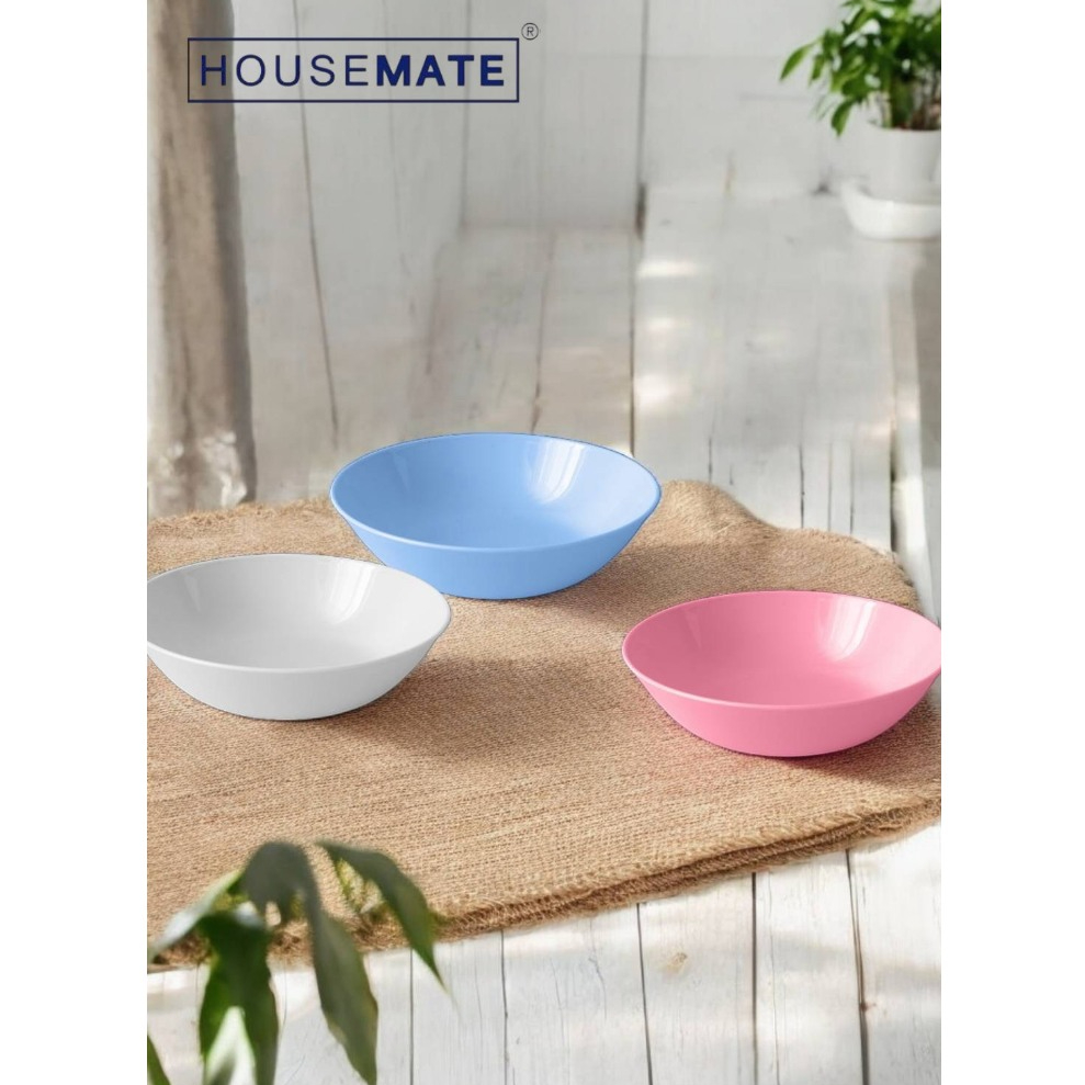 HM-602 ชาม พลาสติก PET ขนาด 6 นิ้ว มี 3สีให้เลือก ( พร้อมส่ง )