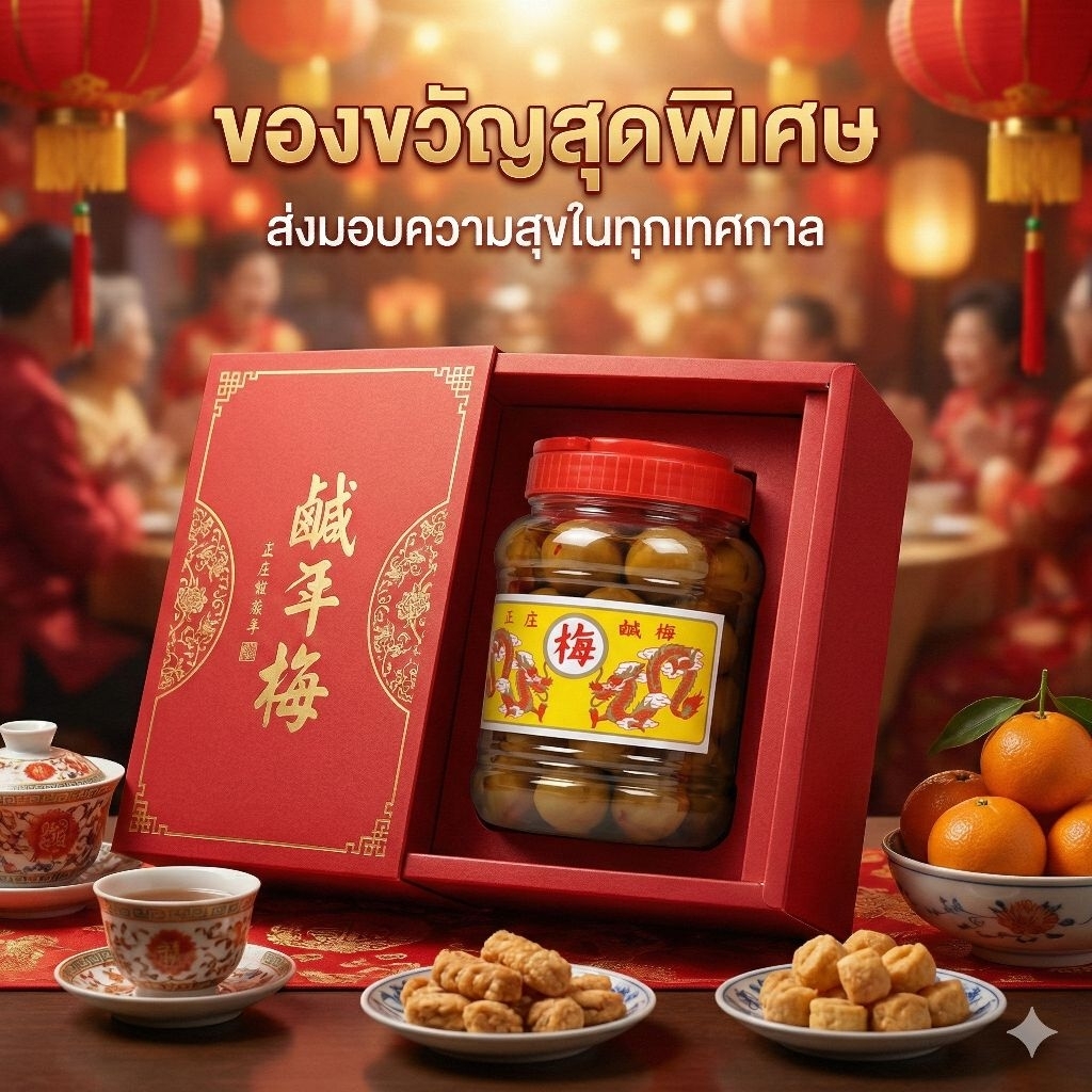 🍑SDragon บ๊วยดอง ตรา มังกร (ฝาสีแดง) ขนาด เล็ก A5,กลาง A4.🍑 - รูปที่ 5