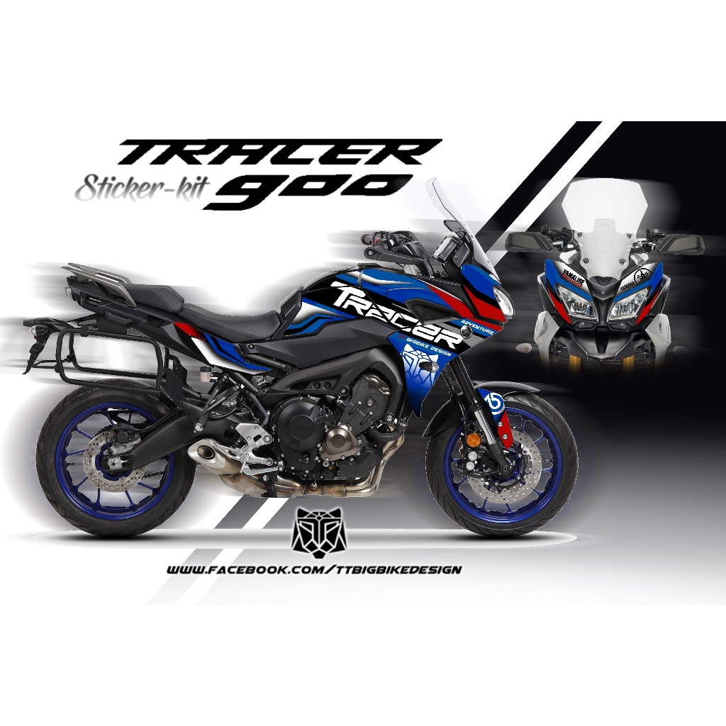 TT Bigbike Design สติ๊กเกอร์แต่งลายรถ for Tracer900 ลาย TT TRACER LINE