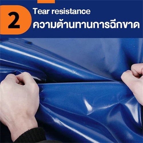 ฝนตกหนักสุดๆ ก็ไม่รั่ว ผ้าใบกันแดดฝน PVC ซื้อครั้งเดียว ใช้ได้ 50 ปี ผ้าใบกันน้ำหนาสองด้าน มีหลายขนาดให้เลือก - รูปที่ 6