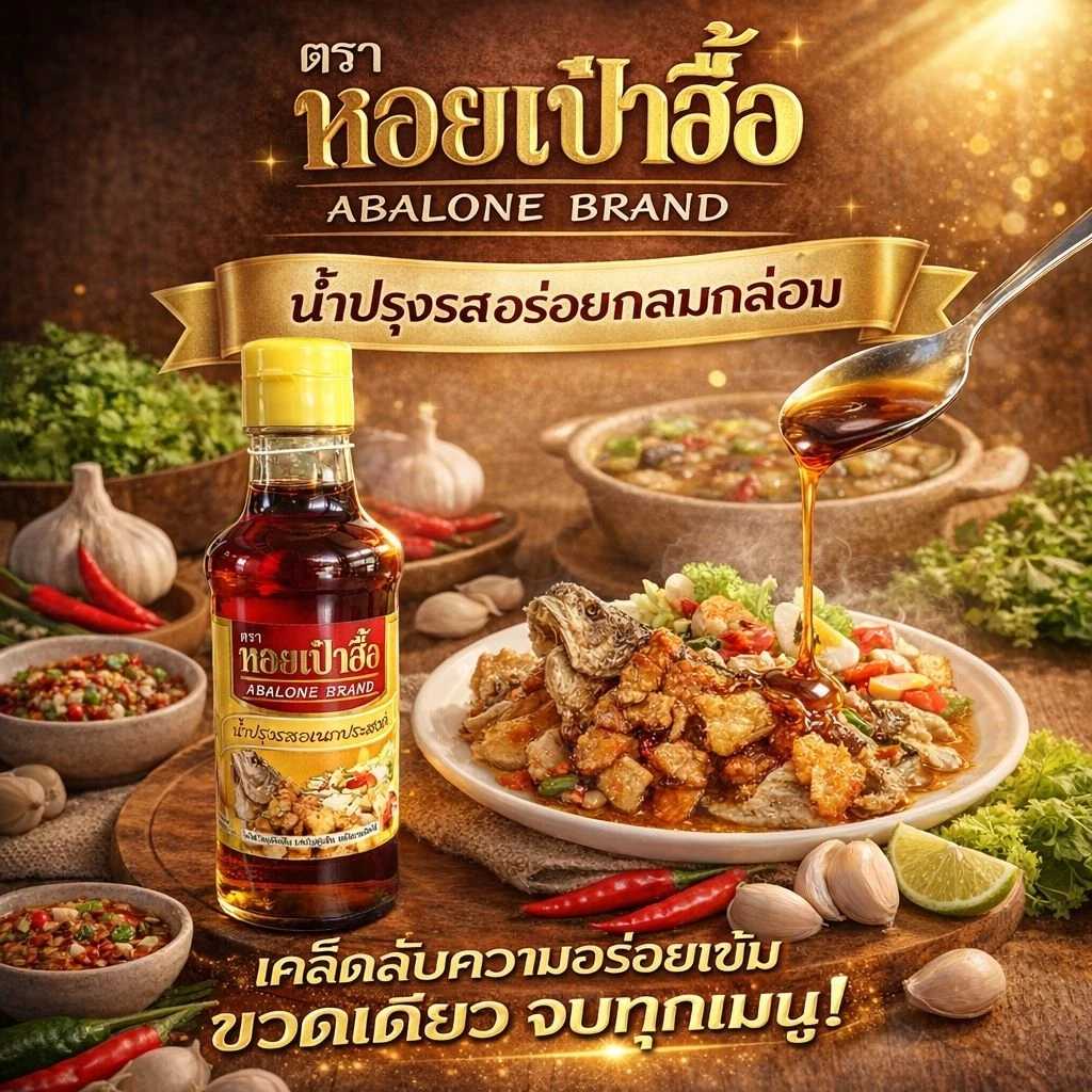 🛍️SUN RKT🛒น้ำปรุงรสอเนกประสงค์ น้ำราดปลาทอด(ปลาทอดราดน้ำปลา) ตราหอยเป๋าฮื้อ ของแท้จากระยอง