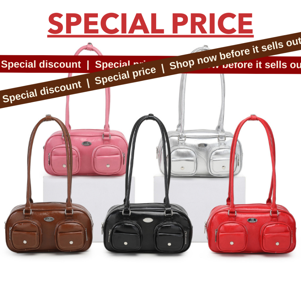 Crabcrab Store - รุ่นBoston กระเป๋าสะพายไหล่ วัสดุVegan Leather | Design by Crab Brand