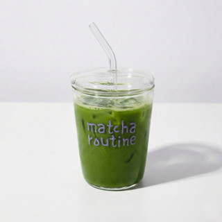 Matcha Routine & More - แก้วลาย”matcha routine“ hand paint (…