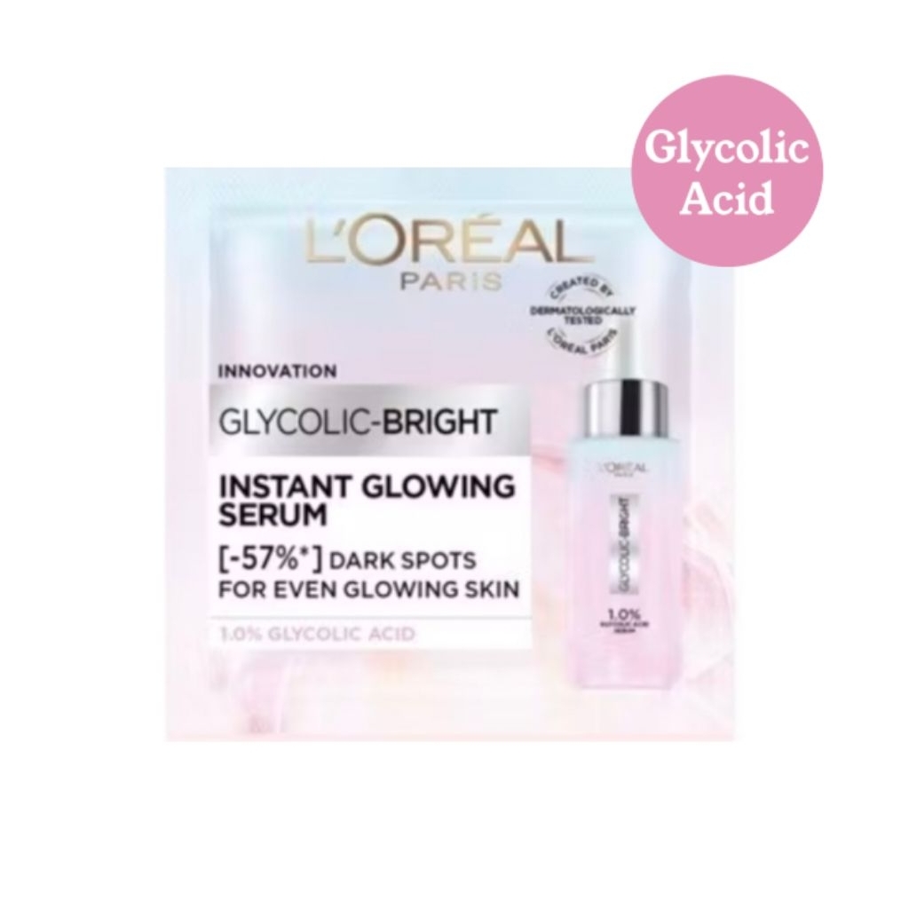 ลอรีอัล L`Oreal GLYCOLIC BRIGHT INSTANT GLOWING SERUM 1.5ml ลดเลือนจุดด่างดำ