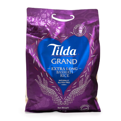 ทิลด้า ข้าวบาสมาติ พันธุ์เม็ดใหญ่ยาว 5 กก. - Basmati Rice Grand 5kg Tilda brand