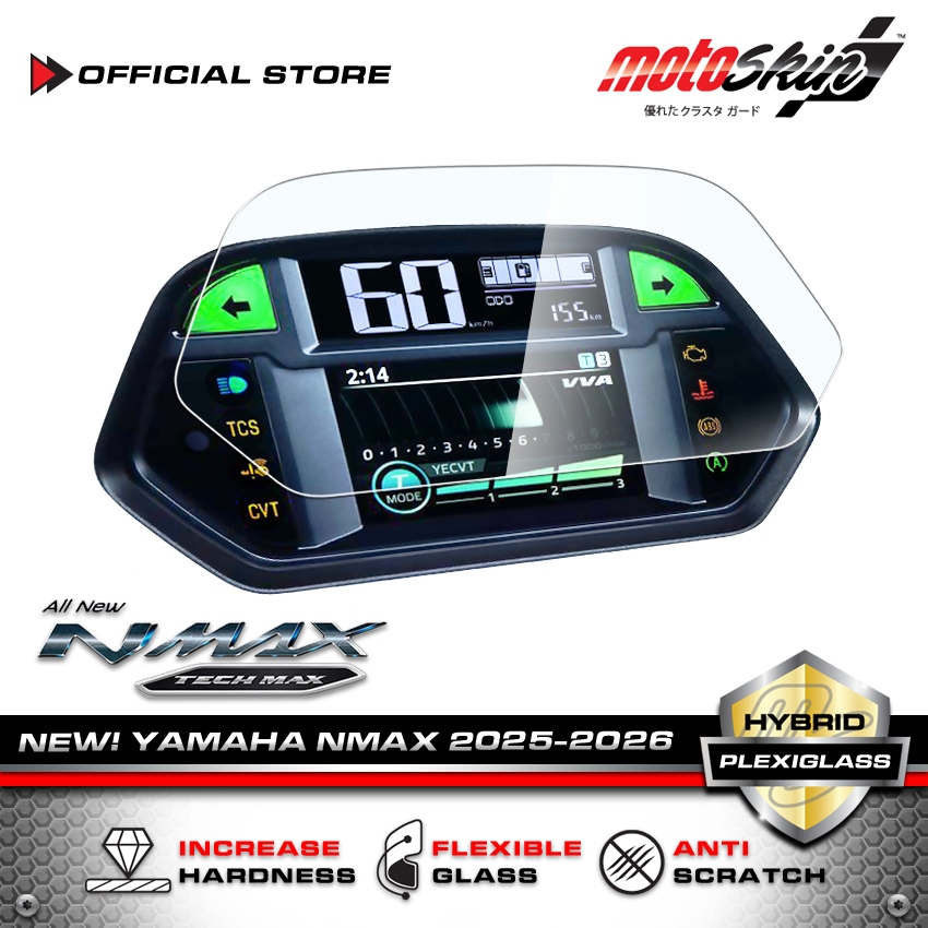 motoSkin ฟิล์ม Plexiglass กันรอยหน้าปัด ALL NEW! YAMAHA NMAX / TECHMAX Dashboard Protection Film
