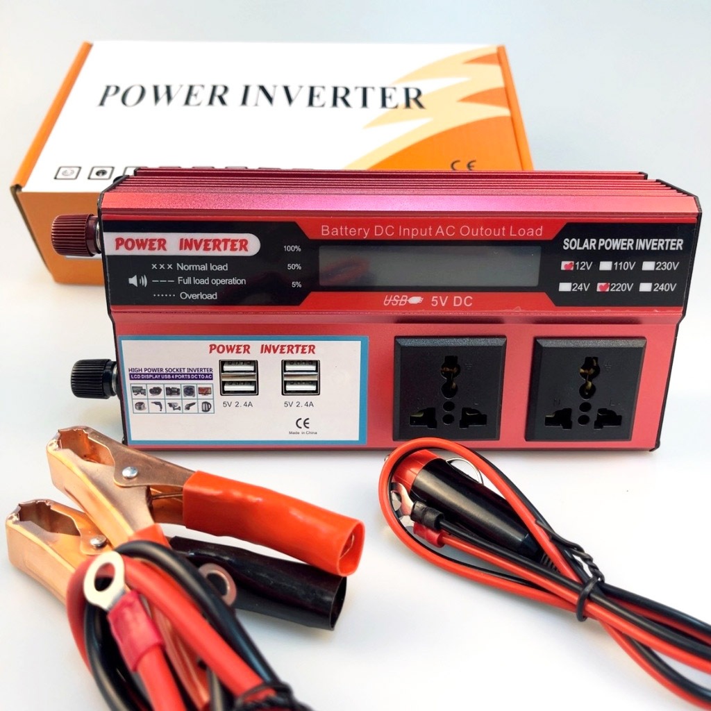 ส่งจากกรุงเทพ อินเวอร์เตอร์6000W inverter pure sine wave inverter 12v to 220vแปลงไฟ รถยนต์หม้อแปลงไฟ
