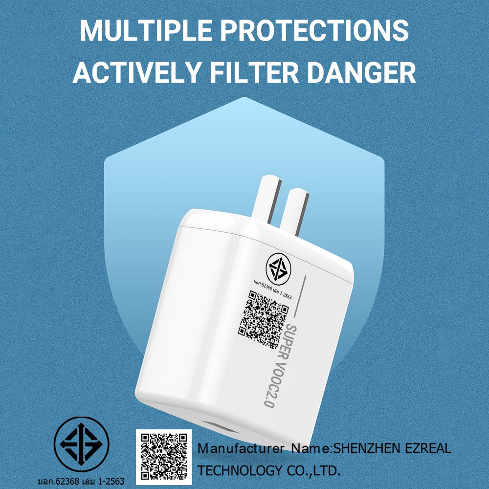 ที่ชาร์จเร็ว 65W USB QC3.0 อะแดปเตอร์ชาร์จสากลพร้อมสายเคเบิล Type-C สำหรับโทรศัพท์และแท็บเล็ต - รูปที่ 3