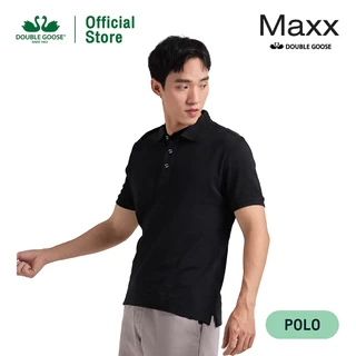 ห่านคู่ เสื้อโปโล ปกเชิ้ต สีดำ รุ่น Maxx
