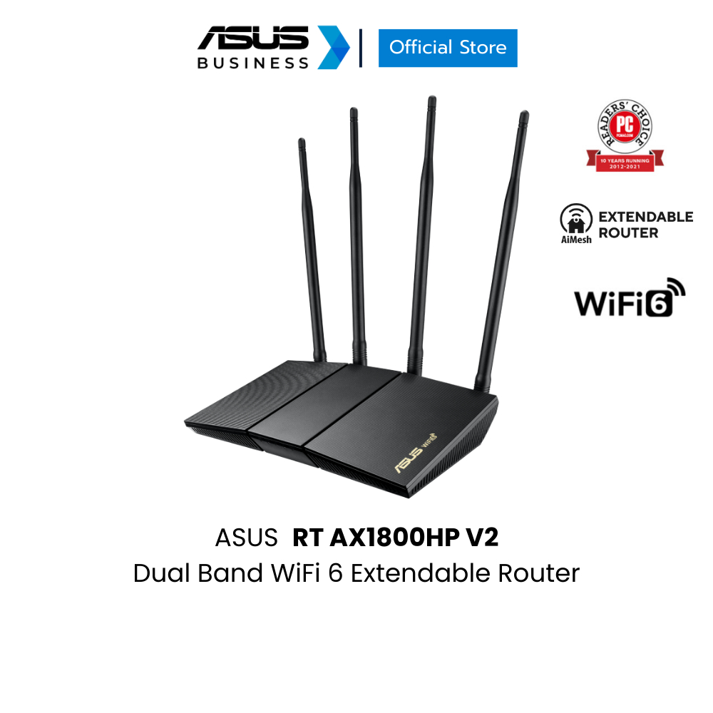 ASUS RT AX1800HP V2 Dual Band WiFi 6 Extendable Router