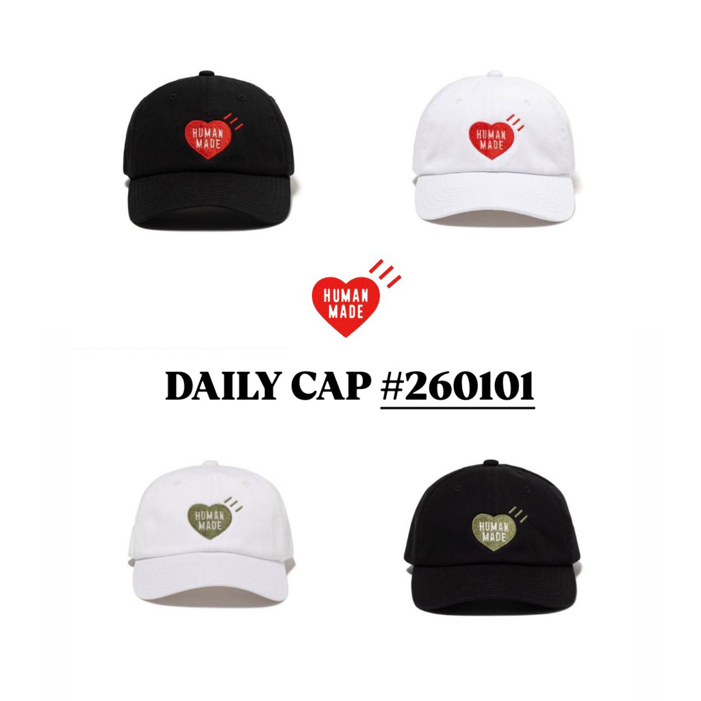 พร้อม​ส่ง​ใน​ไทย​ Human made DAILY CAP #260214 หมวกปักวันที่จาก Human made japan