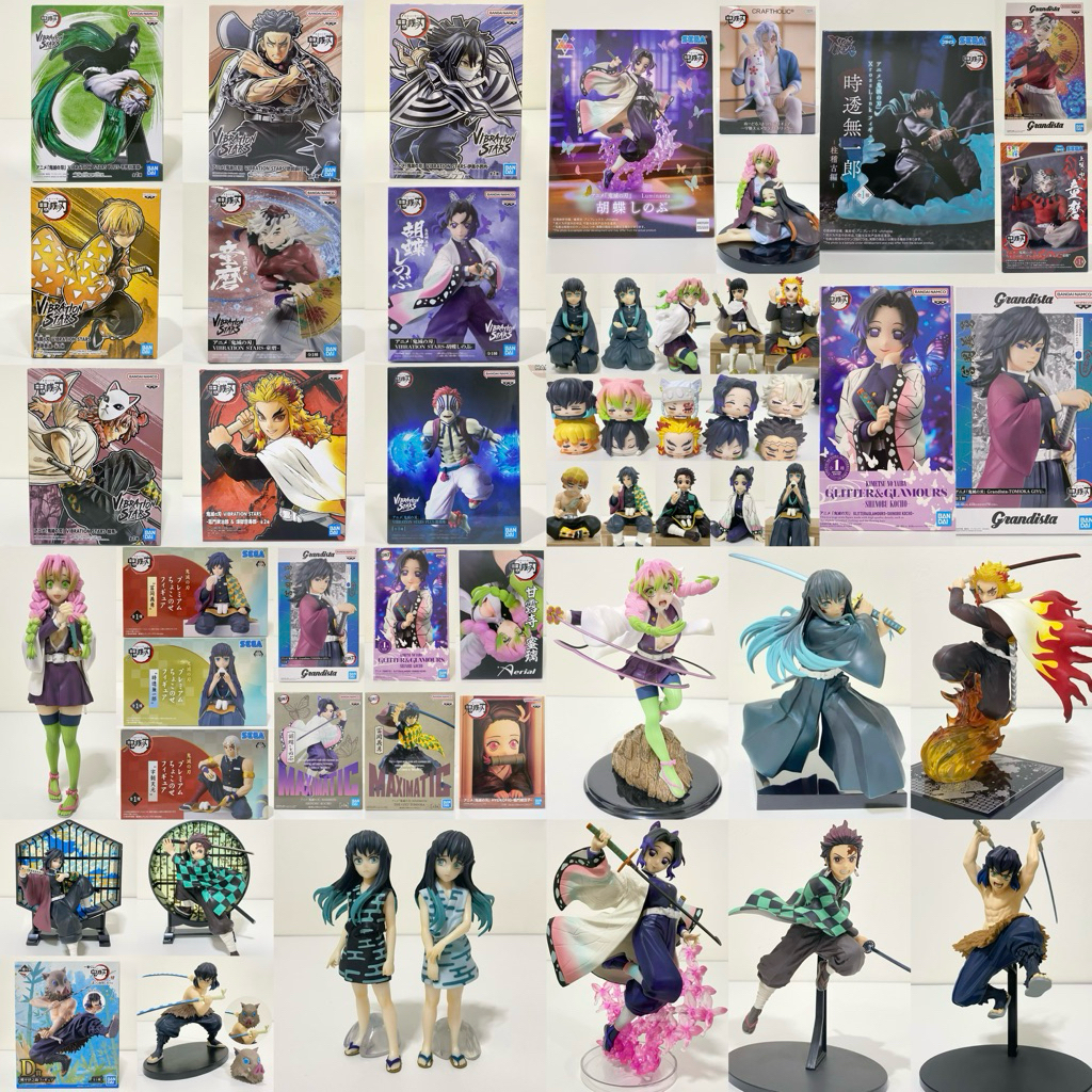 [พร้อมส่ง/มือ1-2/ของแท้] รวมฟิกเกอร์ Demon Slayer ดาบพิฆาตรอสูร Tanjiro Mui Giyu Nezuko Obanai Shinobu Rengoku Mitsuri