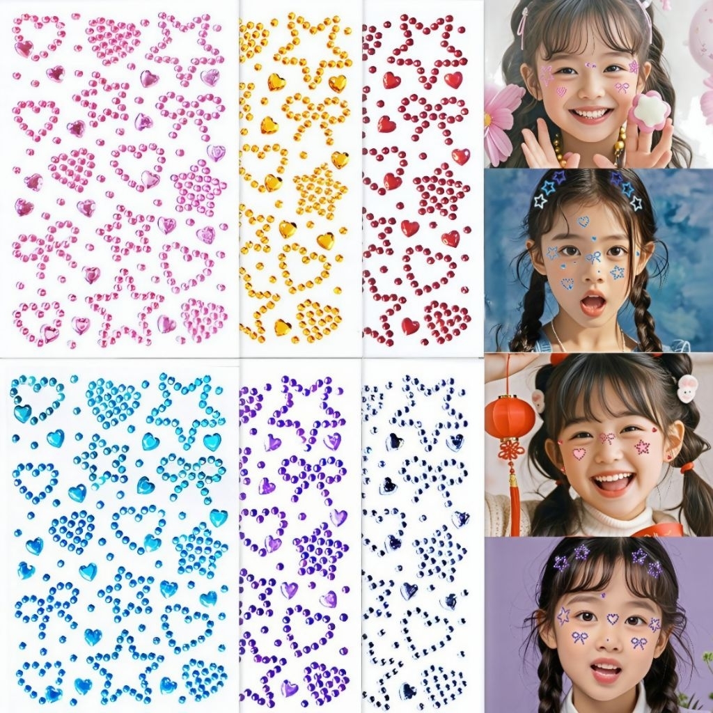 พร้อมส่งจากไทย!!! สติกเกอร์ติดเล็บ สติกเกอร์เพชร สติกเกอร์ติดหน้า สติกเกอร์ 5D สติกเกอร์ตกแต่ง ไว้ติดโทรศัพท์หรือสิ่งของ