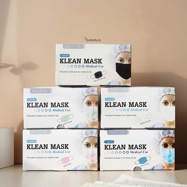 5 สี✨ล็อตใหม่ ส่งไว ✅ KLEAN MASK กันฝุ่น PM2.5 หน้ากากอนามัย ทางการแพทย์ Medical Use แมส 3D หน้าเรียว LONGMED คลีนแมส