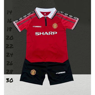ชุดบอลชุดกีฬาเด็กเสื้อพร้อมกางเกงผ้าคุณภาพดีนิ่มเย็นใส่สบายใส่แล้วไม่ระคายเคืองต่อผิวขนาดไซร้เด็ก1ขวบถึง13ขวบ