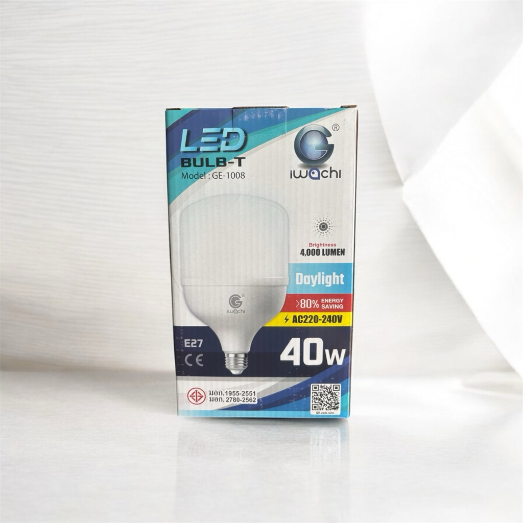 [ส่งฟรี] หลอดไฟ iwachi  LED BULB-T  40w ,หลอดPHILIPS Tornado24w ,หลอด กฝผ.20w,หลอดiwachi9w,15w LED