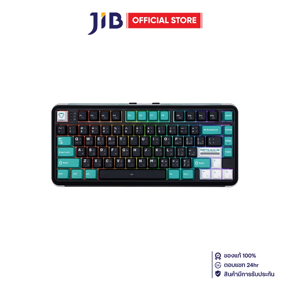 WIRELESS KEYBOARD (คีย์บอร์ดไร้สาย) SARU REPTILIAN KX78 HE - MAGNETIC SWITCH RGB EN/TH BLACK-WHITE-G