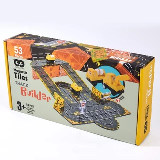 Magnet Tiles TRACK Builder ของเล่นตัวต่อแม่เหล็กรางรถชุดนักสร้าง 53 ชิ้น