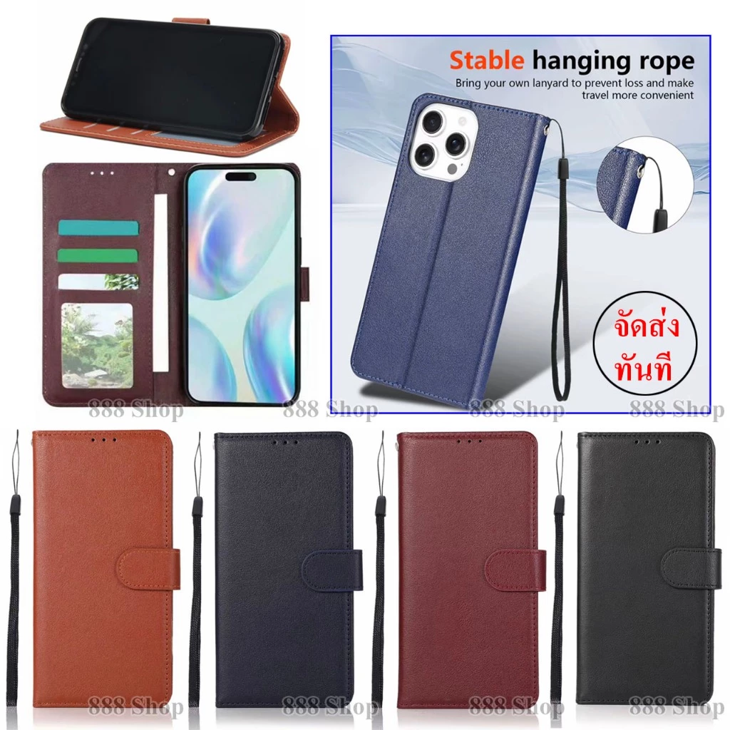 BOSS เคสฝาพับ ล็อคได้ สำหรับ Realme C85 15X 15T 15Pro Note70 C71 C75X C75 Note50 Note60 14 14T 14Pro C63 C61 C53 C51