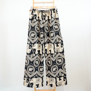 กางเกงช้างผ้าไหมอิตาลีพรีเมี่ยม ทรงขากว้าง ใส่สบาย สีไม่ตก ผ…