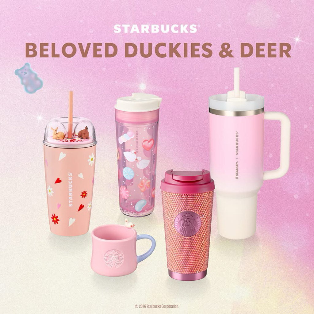 ⭐️ Starbucks Beloved Duckies & Deer Collection⭐️Starbucks Valentine’s Collection⭐️Valentine’s 2026⭐️คอลเลคชั่นวาเลนไทน์