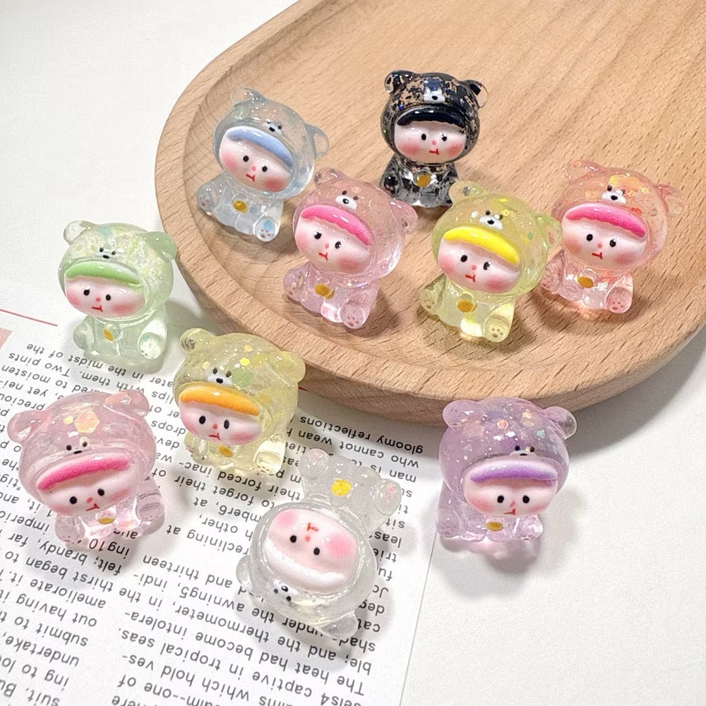 🧸พร้อมส่งในไทย🧸น้องมีกากเพชร ขนาดจิ๋วๆ ไม่เรืองแสง🌈ราคาต่อ 1 ตัว ใส่ในซองสุ่ม🌈