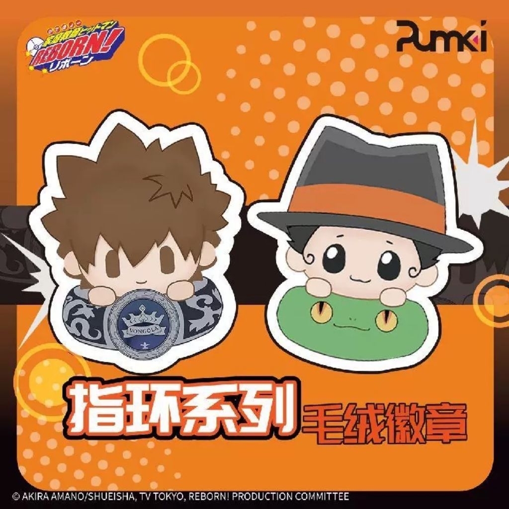 ✅️ พร้อมส่ง / 🇨🇳จีน ✅️ Katekyo Hitman Reborn! Rings Series Plush Badge ตุ๊กตาเข็มกลัด