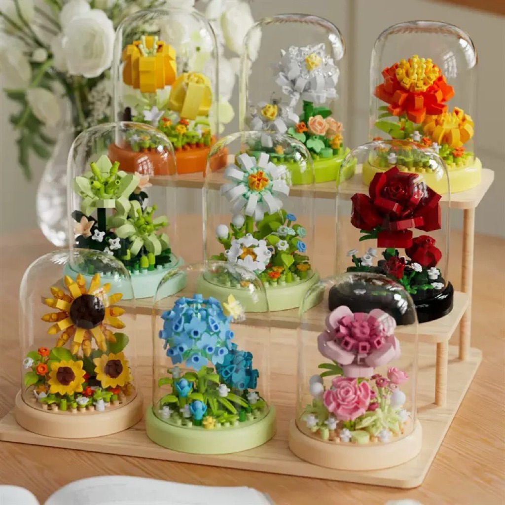 พร้อมส่งในไทย 🚚 ตัวต่อนาโนดอกไม้ไซส์ L  - Flower Brick Dome