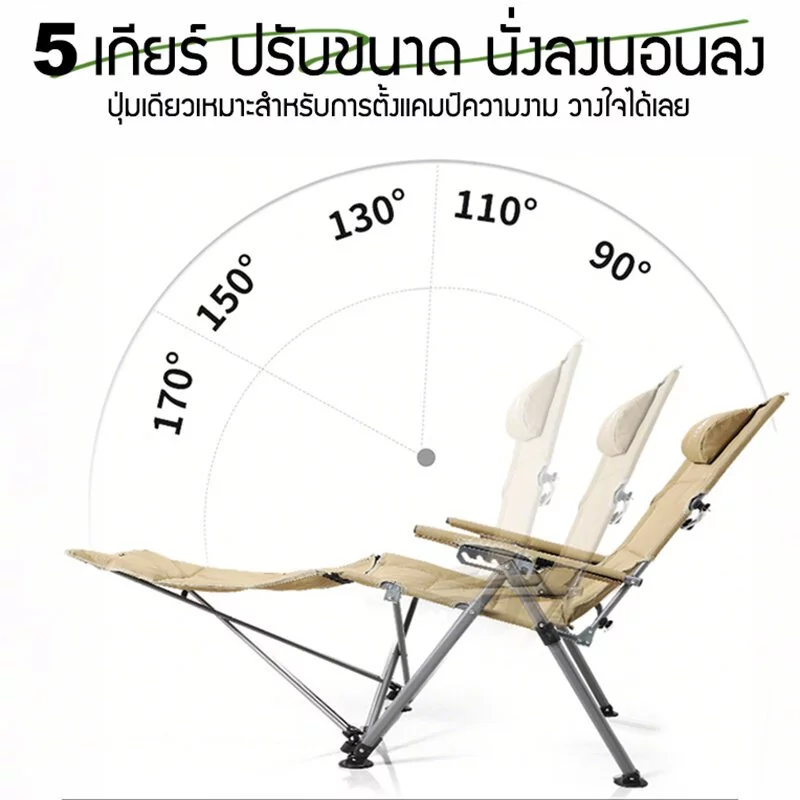 เก้าอี้แคมป์ปิ้งพับได้ ปรับเอน 6 ระดับ thumbnail 6