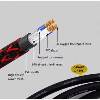 (Lotใหม่ล่าสุด ราคาต่อคู่) สาย rca เกรดไฮไฟเสียงดีมาก สายสัญญาณแท้คุณภาพสูง canare l-4e6s ของใหม่ ราคาพิเศษมีจำกัดครับ
