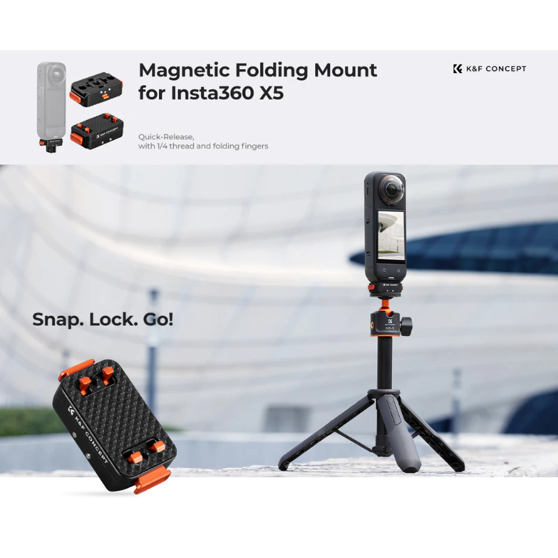 K&F Insta360 X5 / Ace Pro / Ace Pro 2 Magnetic Quick Release Adapter (KF12.0002V1) thumbnail 9