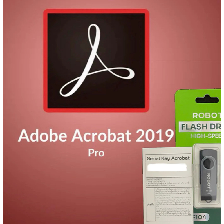 flash drive 4GB ชุดตรวจติดตั้ง Adobe acrobat Pro 2019 DC+ install