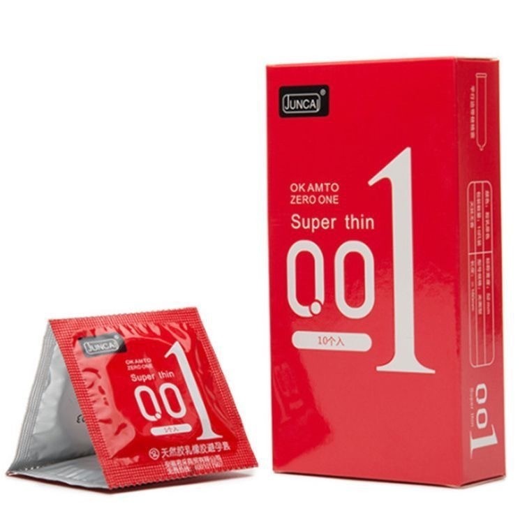 Juncai รุ่น 0.01 แท้ 💯 ถุงยางอนามัยแบบบางพิเศษ 52ม.ม - 1