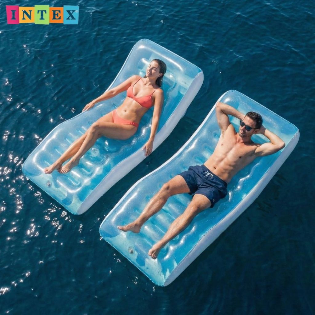 INTEX Splash Lounge 56874 ที่นอนลอยน้ำ เก้าอี้ลอยน้ำ แพผู้ใหญ่ รับน้ำหนักได้ 100kg ขนาดใหญ่ - รูปที่ 3