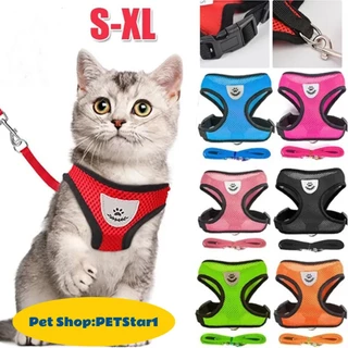 PETStar1🥇สายรัดสุนัขและแมว🥇 สวมใส่ง่าย ป้องกันการสูญหาย สายรัดแมว สายรัดสุนัข S-XL