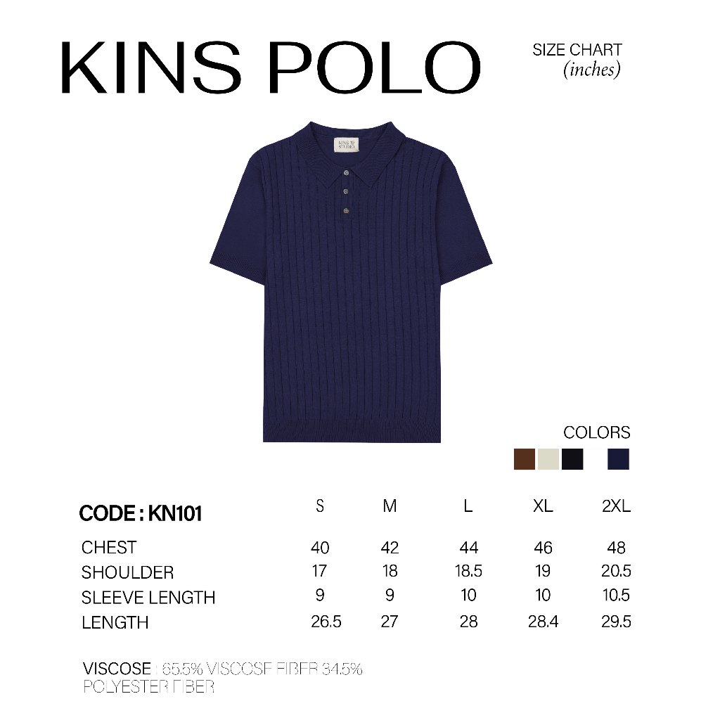 KINS | เสื้อโปโลคอปก โปโลแขนสั้น โปโลสีพื้น ของขวัญให้แฟน ของขวัญวาเลนไทน์ (KN101) รูปที่ 7
