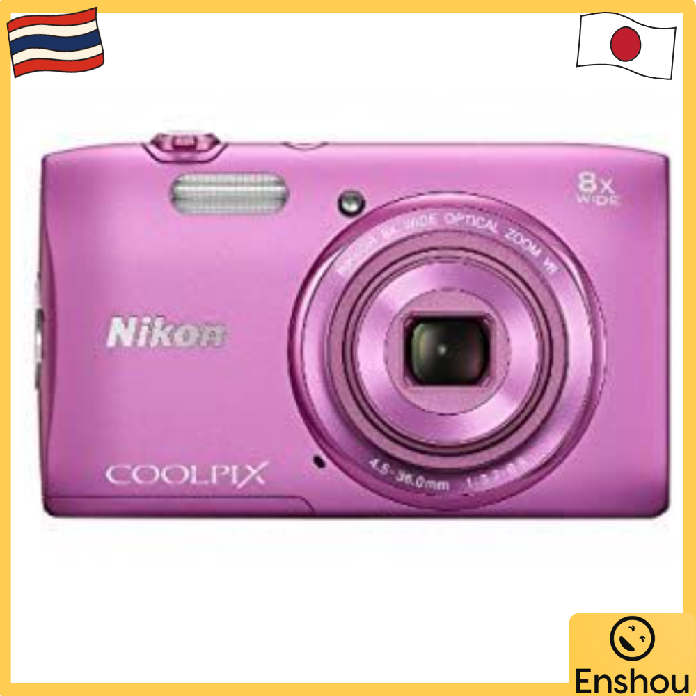 จากญี่ปุ่น [สินค้ามือสอง]Nikon Digital Camera COOLPIX S3600 8x Zoom 20.05 Megapixels Azalea Pink S36