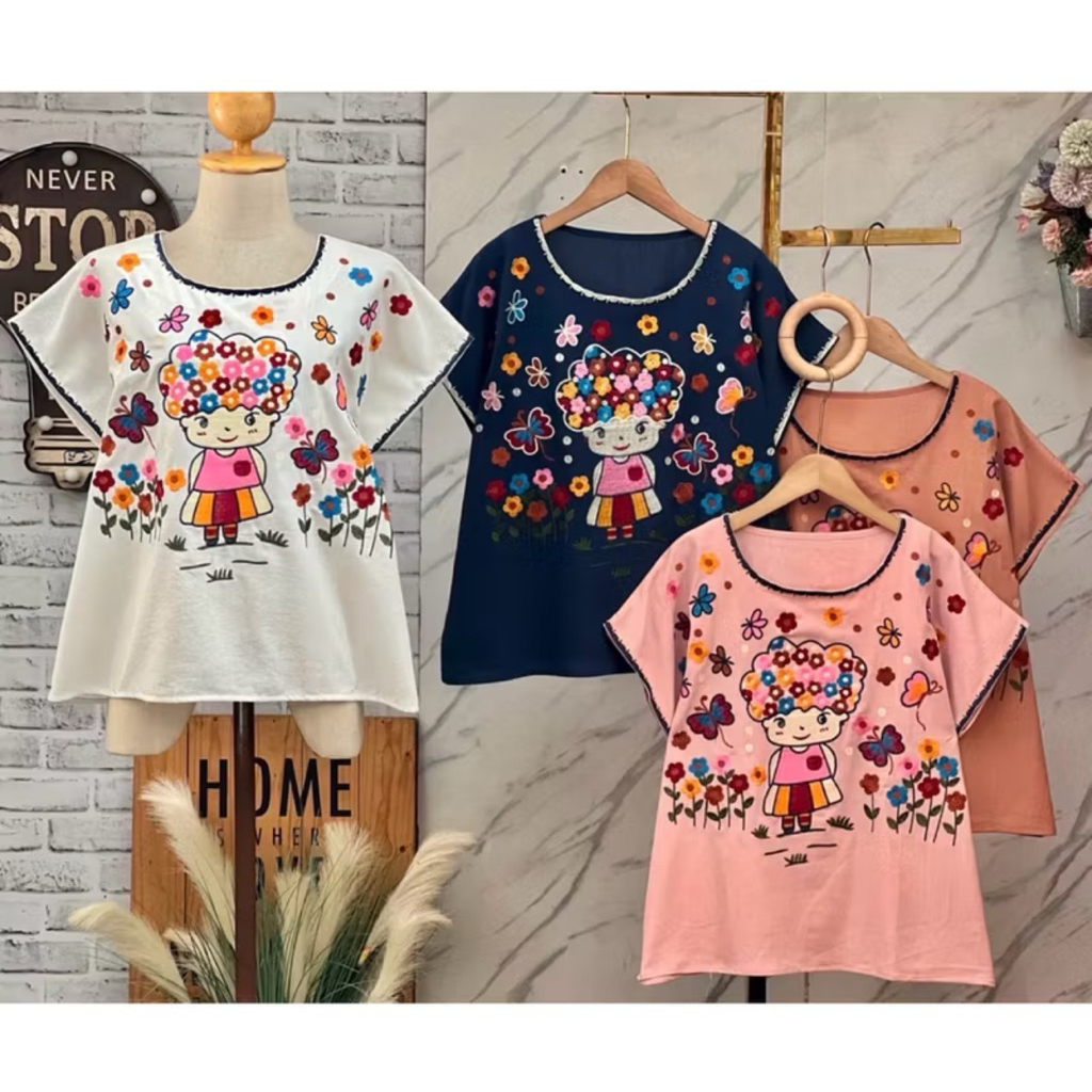 ️ เสื้องานปัก โบฮีเมียน   อก 44“ ยาว 23“ ผ้าฝ้าย เนื้อดี ทรงสวย ส่งไว สาวอวบใส่ได้ แบรนด์ nudyda Lady Women Clothing ราคา ถูกที่สุด ดีลบีเคเค แกลเลอรีภาพที่ 3