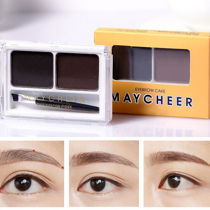 MAYCHEER คิ้วฝุ่น 2 สีในตลับเดียว ใช้เขียนคิ้วหรือเฉดดิ้งได้ตามต้องการ